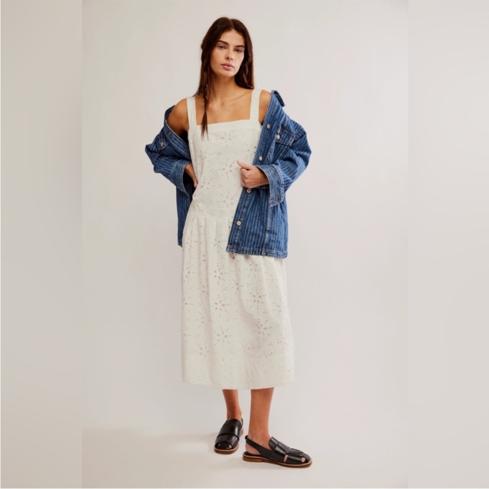 Free People Primavera Eyelet Midi Dress - Picture 3 of 9